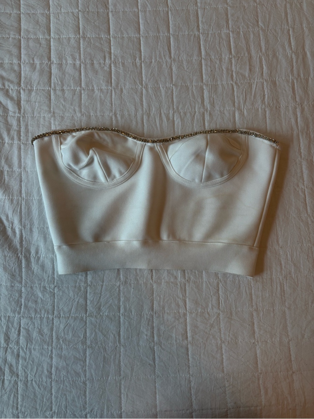 TIC TOC White Crop Top Size Medium